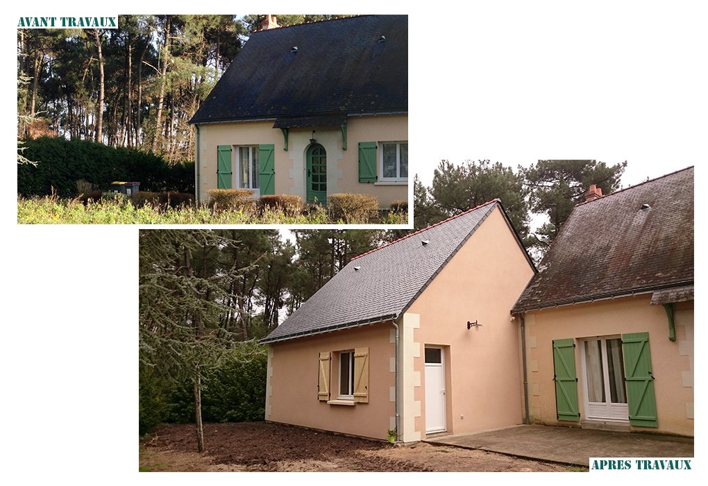 Construction d'un garage, à St Philbert du Peuple