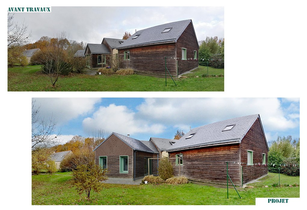 Extension d'une maison d'habitation, à Gennes-Val-de-Loire