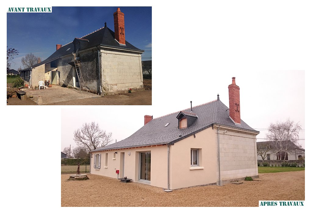 Extension d'une maison d'habitation, à la Ménitré