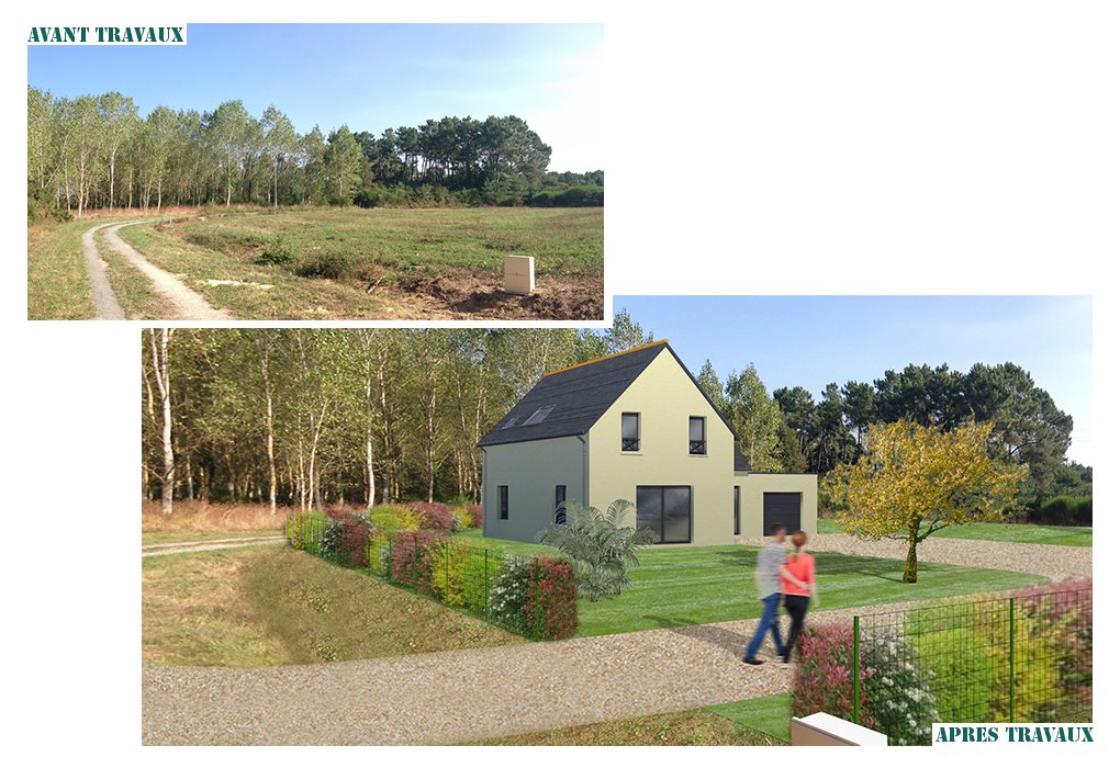 Construction d'une maison d'habitation, à Jumelles