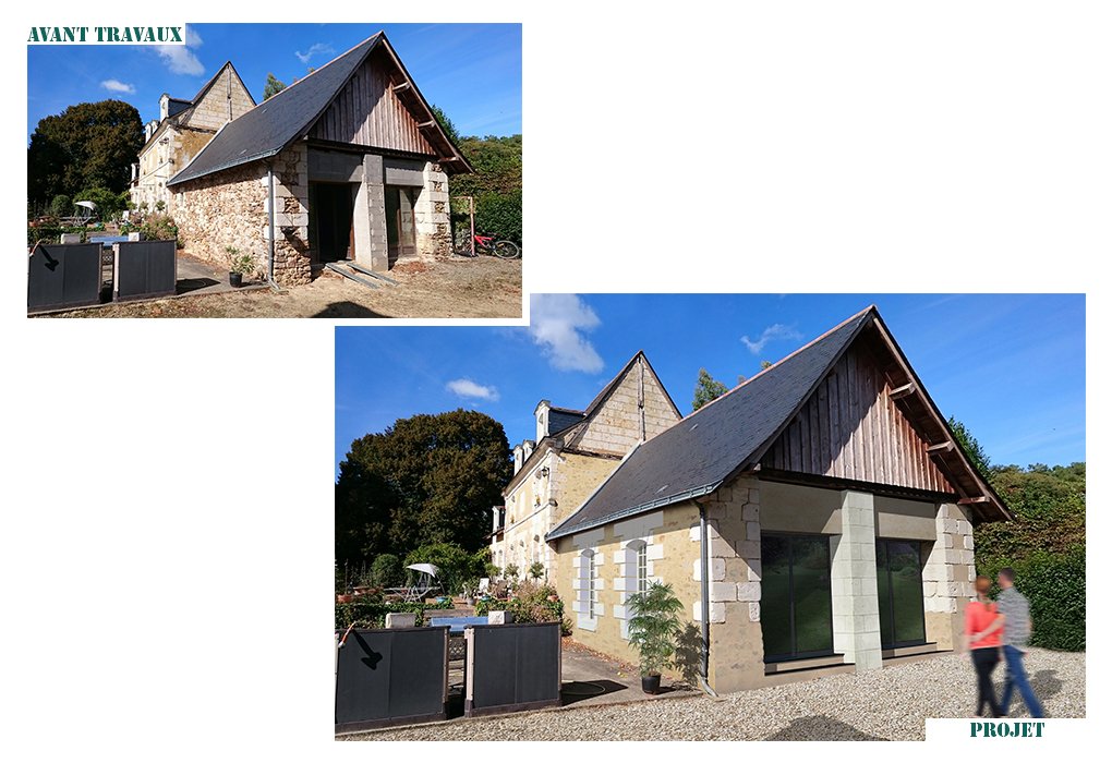 Rénovation d'une dépendance, à Baugé