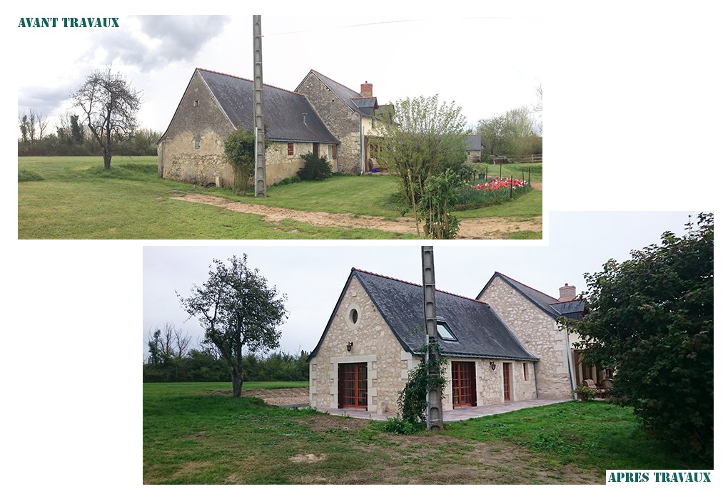 Rénovation d'une dépendance, à Baugé