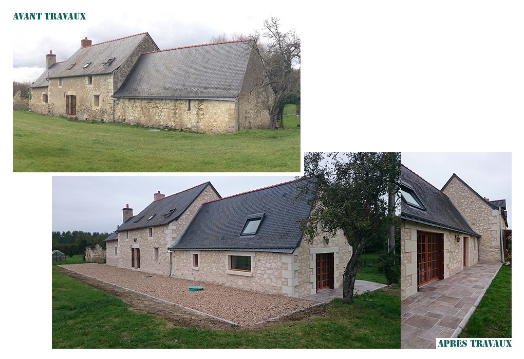 Rénovation d'une dépendance, à Baugé