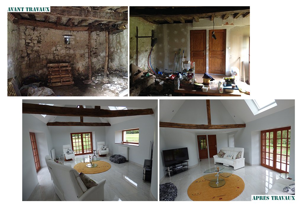 Rénovation d'une dépendance, à Baugé